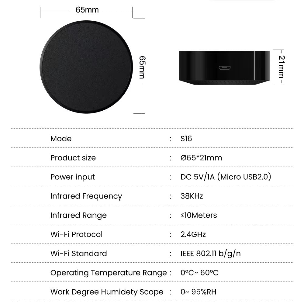 Télécommande connectée universelle IR+RF
